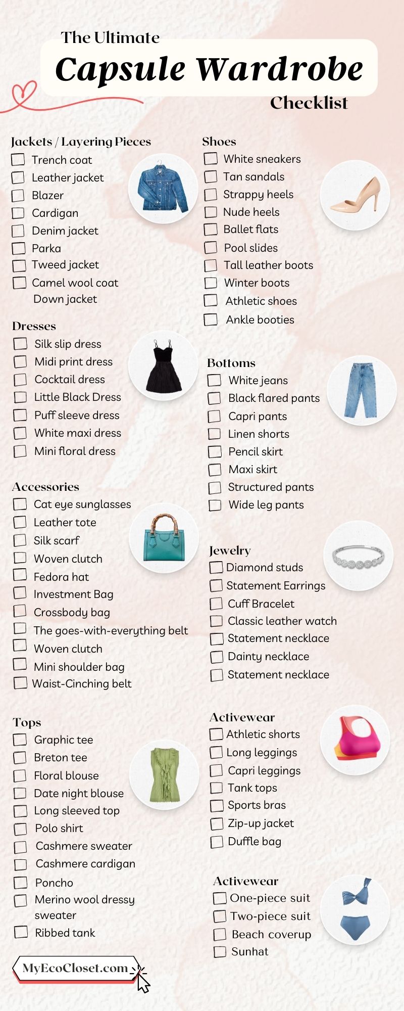 Printable Capsule Wardrobe Checklist: Download for FREE - My Eco