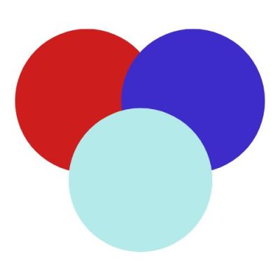 Red, cobalt, icy colors