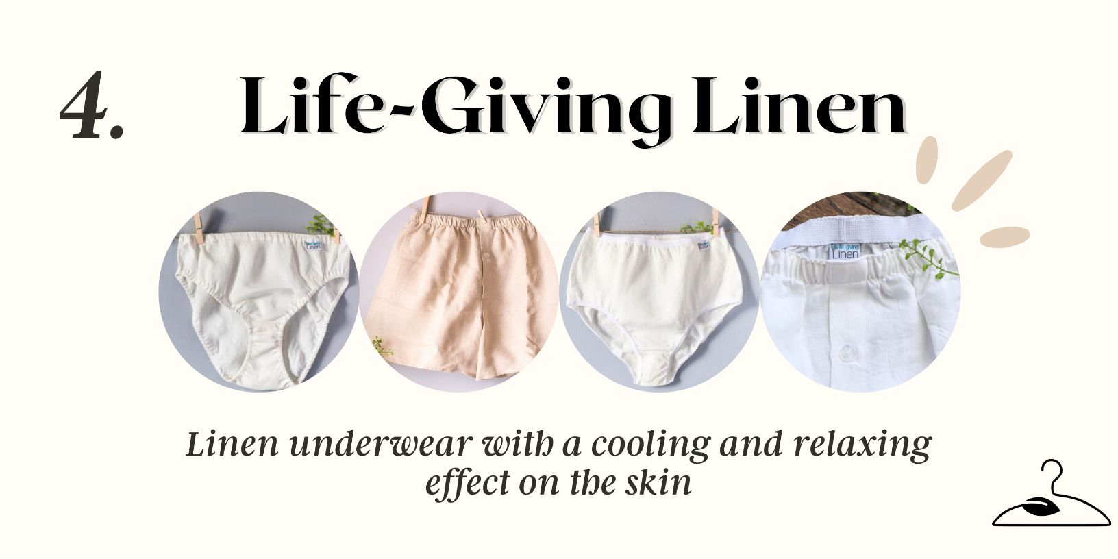 Linen panties, Organic underwear - Crealandia