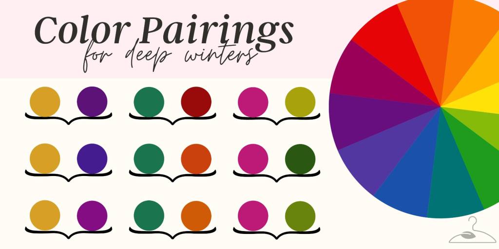 deep winter color palette clothing - color pairings