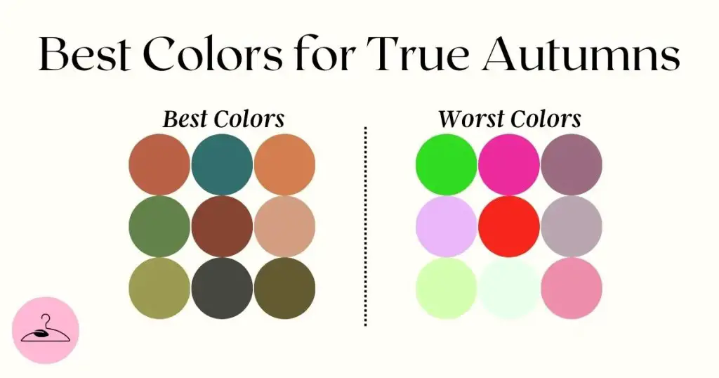 true autumn color palette - best vs worst colors