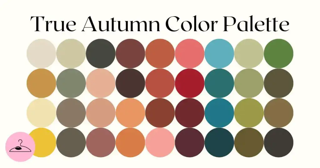 true autumn color palette hues