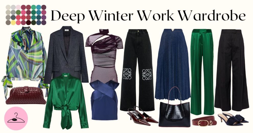 deep winter color palette clothing