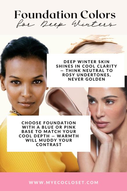 deep winter makeup palette and foundation